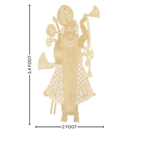 Decorative  Premarked shree nath ji  MDF With Mirror -567