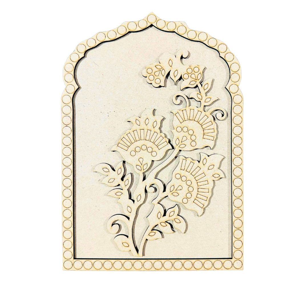 Designer Floral Jharokha  with mirrors - 609