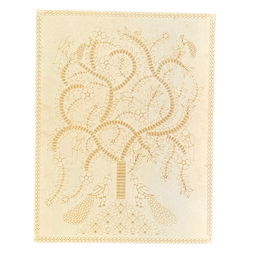 Peacock and Parrot Wall Decor Frame (with mirrors)-594