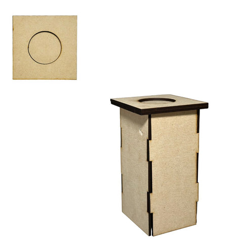 Mdf fancy shape candle holder-508