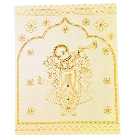 Shreenathji & Cow Premarked MDF Wall Decor Panel-804