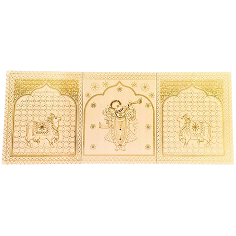 Shreenathji & Cow Premarked MDF Wall Decor Panel-804