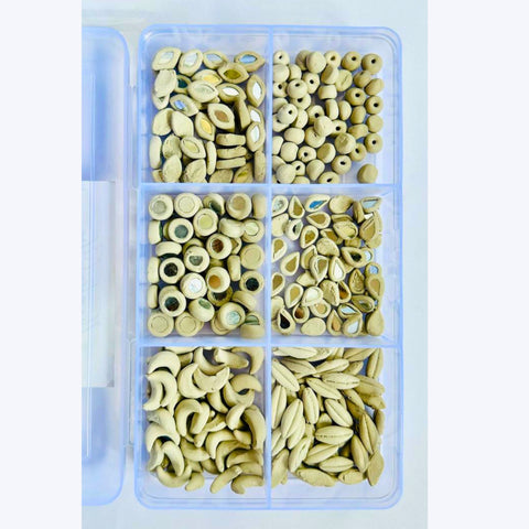 6 Mixed Shape Clay Beads Kit for Lippan Art, Mirror Work & DIY Craft Projects-805