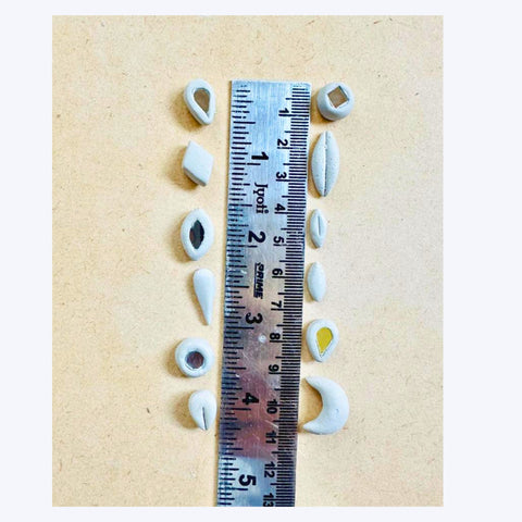 12 Shape Clay Beads Kit for Lippan Art, Mirror Work & DIY Crafts-806