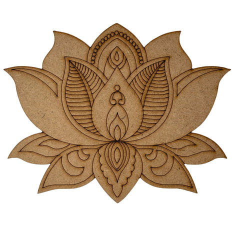 Premarked Lotus Shape MDF Board for Lippan Art-688