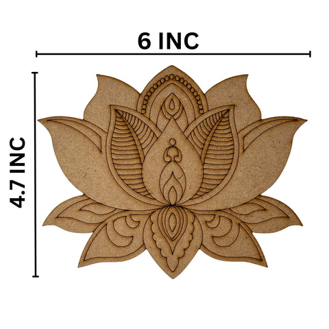 Premarked Lotus Shape MDF Board for Lippan Art-688