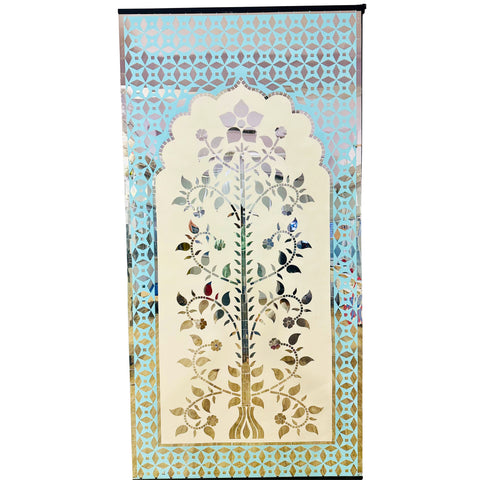 Premium Tree Design Mirror Stencil for Event Panel Decoration-1460