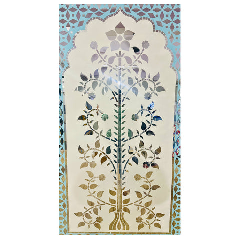 Premium Tree Design Mirror Stencil for Event Panel Decoration-1460