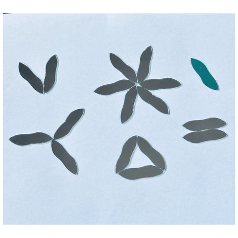 Limited Edition Right Petal Shape Glass Mirror Pieces for Lippan Art-Ex-33