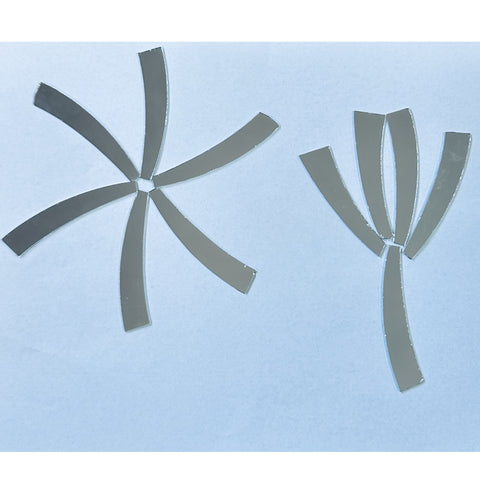 Limited Edition Long Arc Petal Shape Glass Mirror Pieces for Lippan Art-EX-32