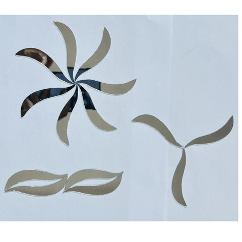 Curved Wave Petal Glass Mirror Pieces for Lippan Art-SF-7