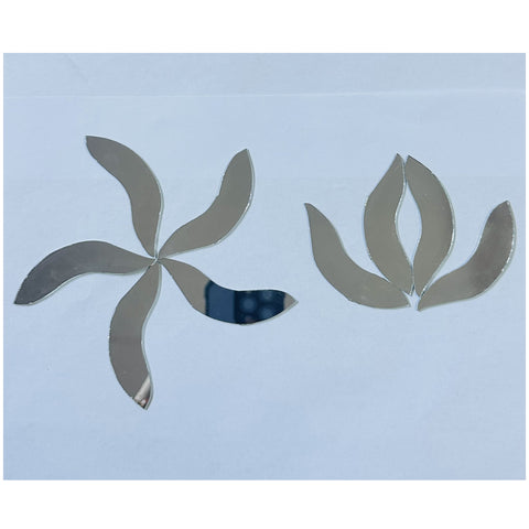 Designer Leaf Petal Shape Glass Mirror Set for Lippan Art-SF-2