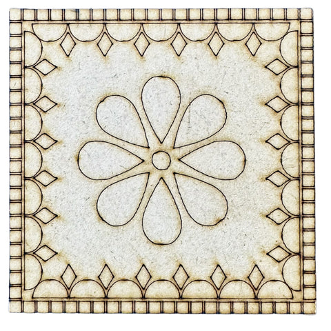 Premarked MDF Floral Wall Decor Base with Mirror Design for Lippan Art-716