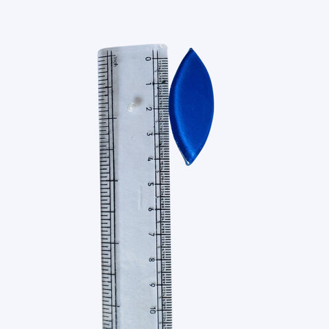 Glossy Blue Mosaic Tiles Leaf Shape-736
