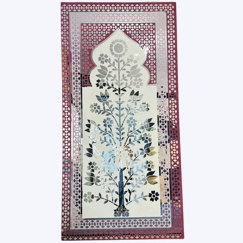 Designer Mirror Backdrop Setup (Only Mirror & Stencil)  for Royal Wedding & Event Decor-1410