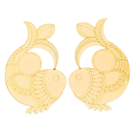 Fish Pair MDF Decorative Wall Hanging Set (Left & Right Pair)-776