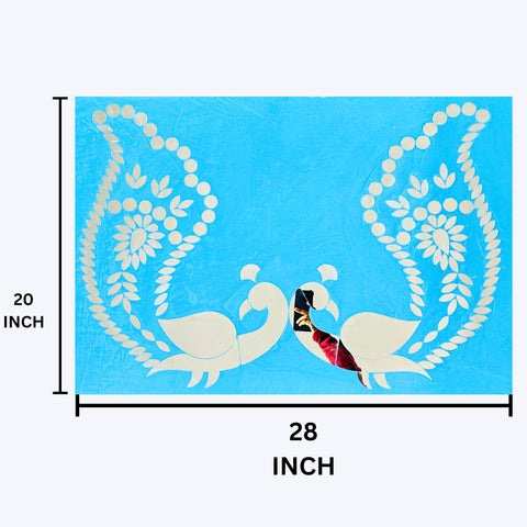 Big Size Peacock Mirror Stencil for Lippan Art – Event & Wall Decor-1397