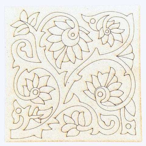 Elegant Floral Premarked MDF Board for Lippan Art-763