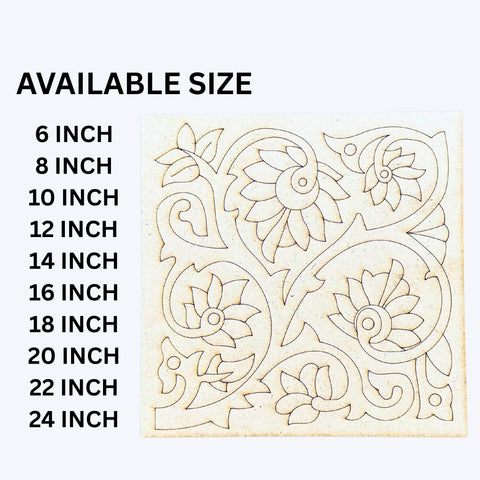 Elegant Floral Premarked MDF Board for Lippan Art-763