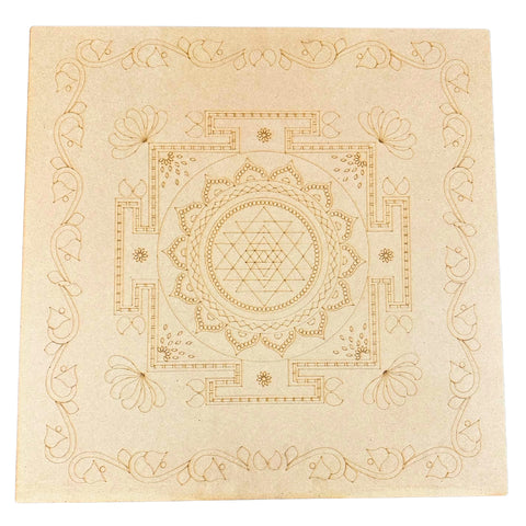 Premarked Shree Yantra Decorative Cutout with Mirror-605