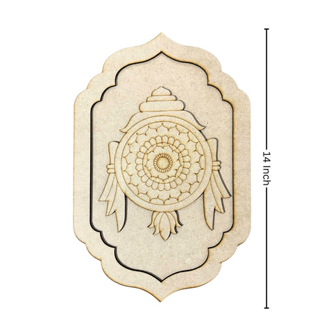 Tirupati Balaji Pre Marked  Shapes Cutout  MDF Jharokha-620
