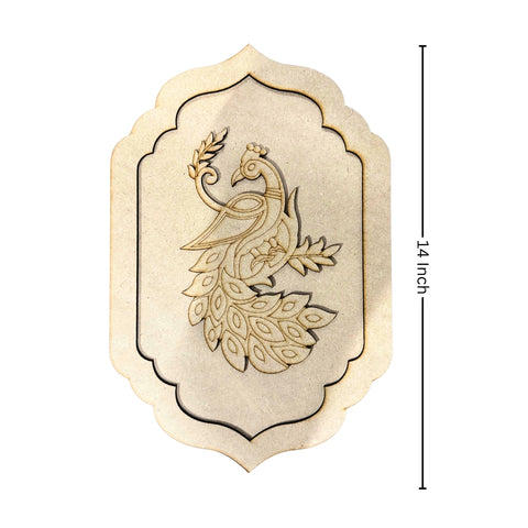 Peacock Jharokha MDF Cutout Left side-613
