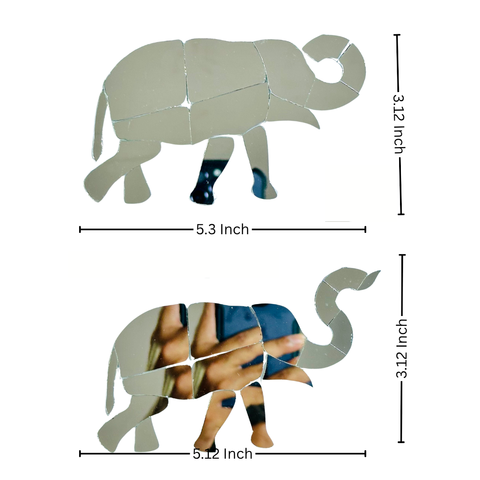 Fancy Right Side Elephant Shape Mirror  -1428