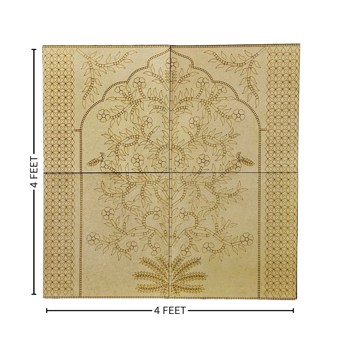 Wall Decore Panel-1432 (Mirror & stencile)