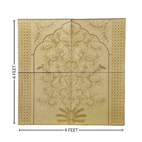 Wall Decore Panel-1432 (Mirror & stencile)