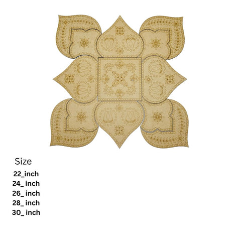 Premarked Kaku Pagla Rangoli Flower MDF -627