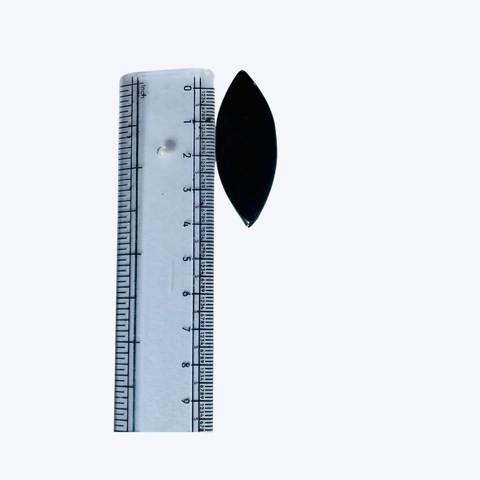 Glossy Black Mosaic Tiles Leaf Shape-738