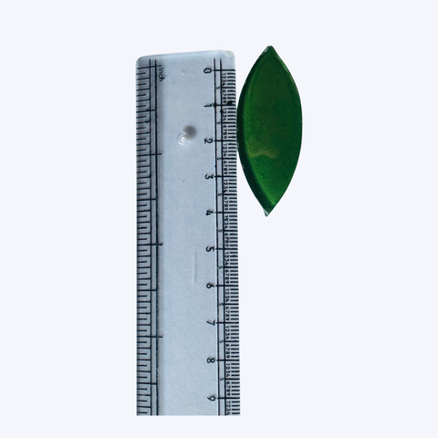 Glossy Green Mosaic Tiles Leaf Shape-734