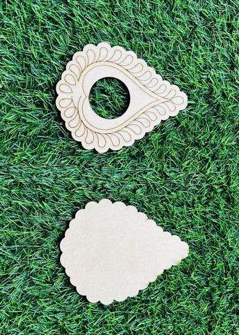 Mdf fancy shape candle holder-236