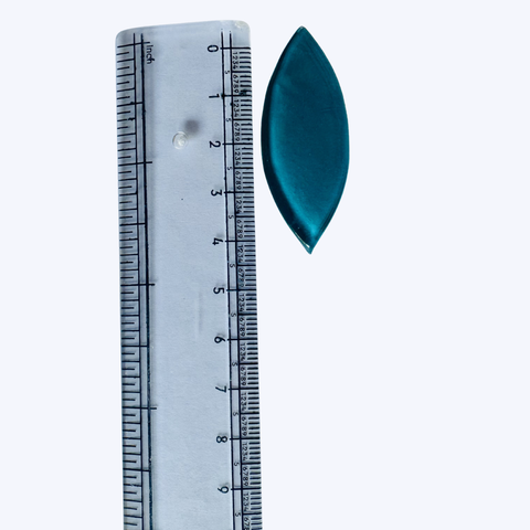 Premium Teal Blue Leaf Shape Glossy Mosaic Tiles-740