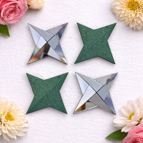 3D Star Shape MDF With Mirror – Decorative Wall Art for Home & Craft Projects-606