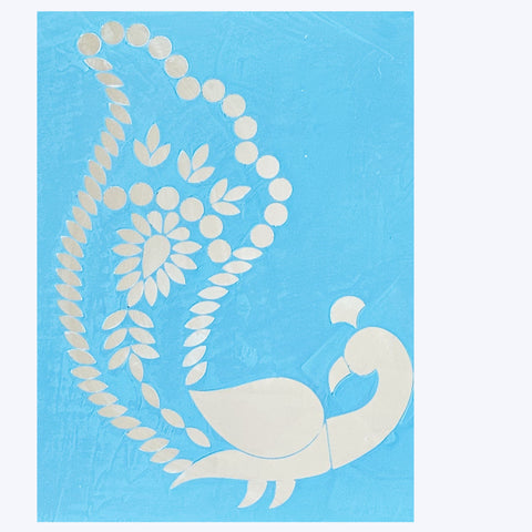 Big Size Peacock Mirror Stencil for Lippan Art – Event & Wall Decor-1397