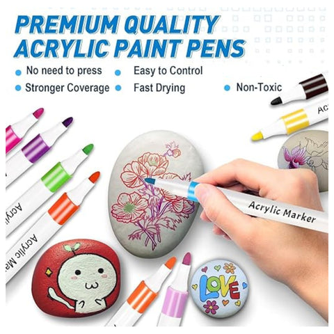 12 Colors Acrylic Paint Art Marker Set-674