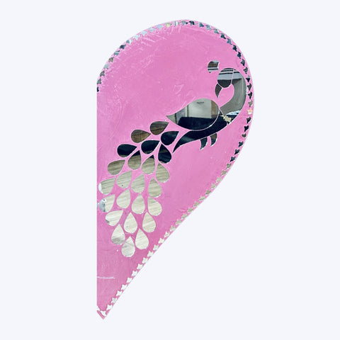 Peacock Mirror Stencil Panel – Premium Lippan Art Design-1461