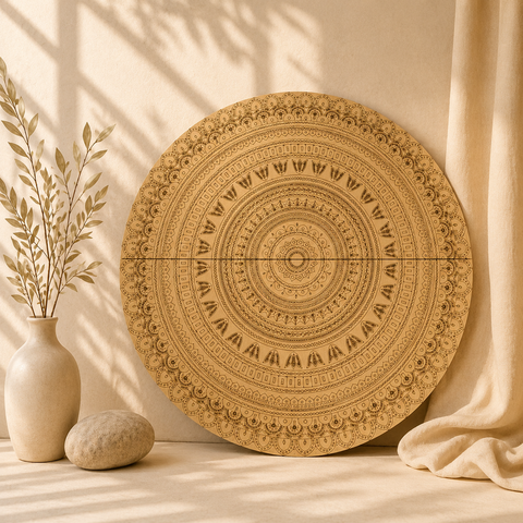 Premium Round Mandala Premarked MDF Board for Lippan Art-765