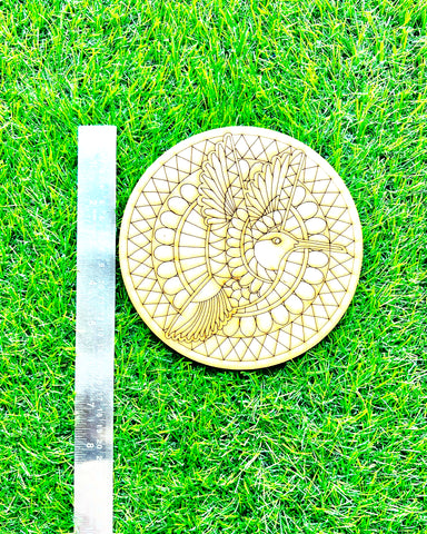 MDF Premarked Round Bird shape-312