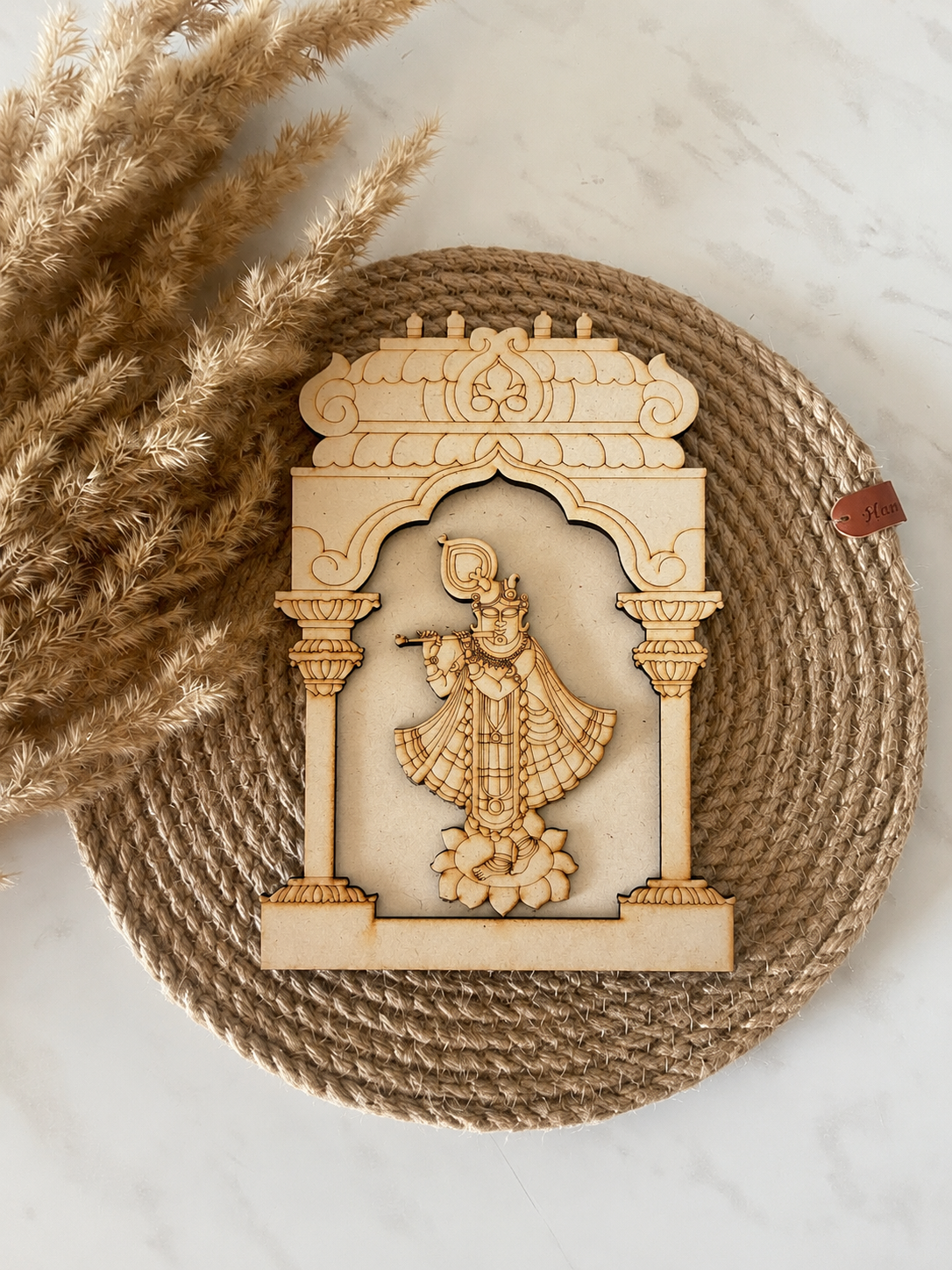 Premarked Shreenath Ji Jharokha MDF Board for Lippan Art & DIY Craft Projects-322