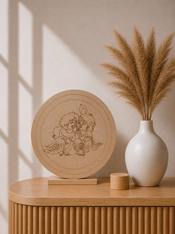 MDF Premarked Round Little Krishna-351