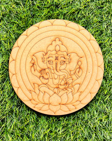 MDF Premarked Round Ganesha-354