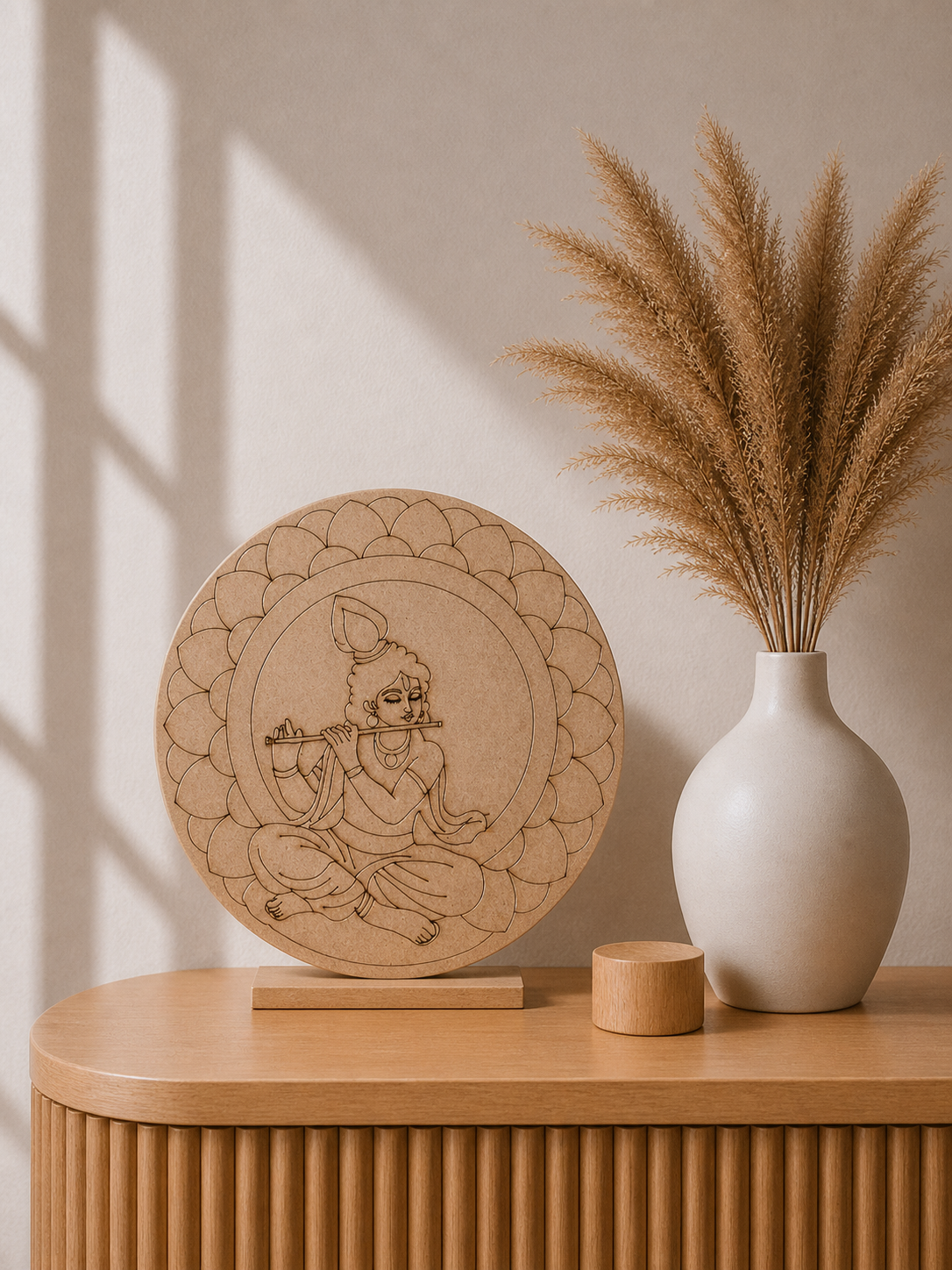 MDF Premarked Round Krishna-355