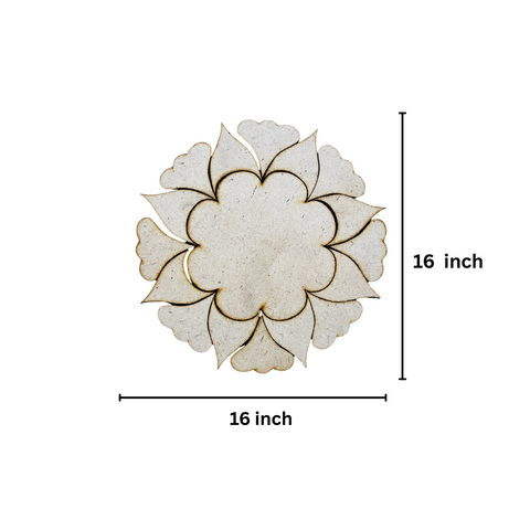 Premarked Round Rangoli cutout MDF-309