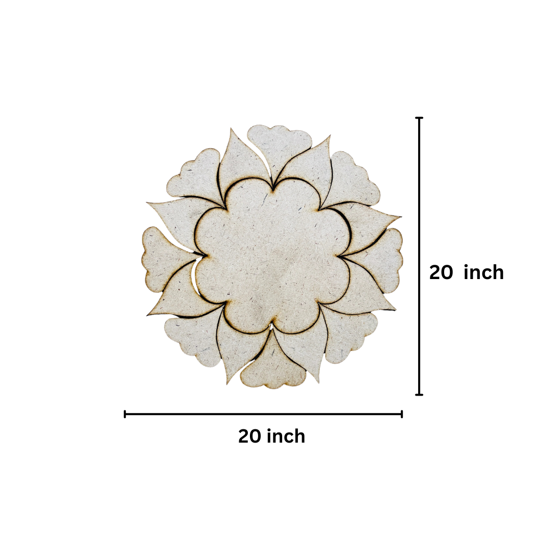 Premarked Round Rangoli cutout MDF-309