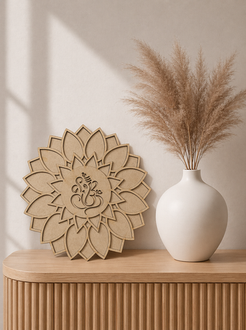 MDF Premarked Ganesha Rangoli shape-385