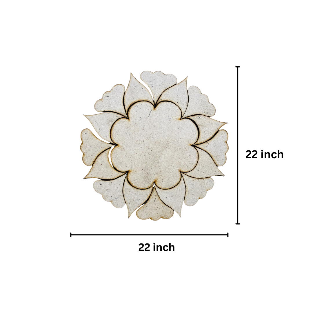 Premarked Round Rangoli cutout MDF-309
