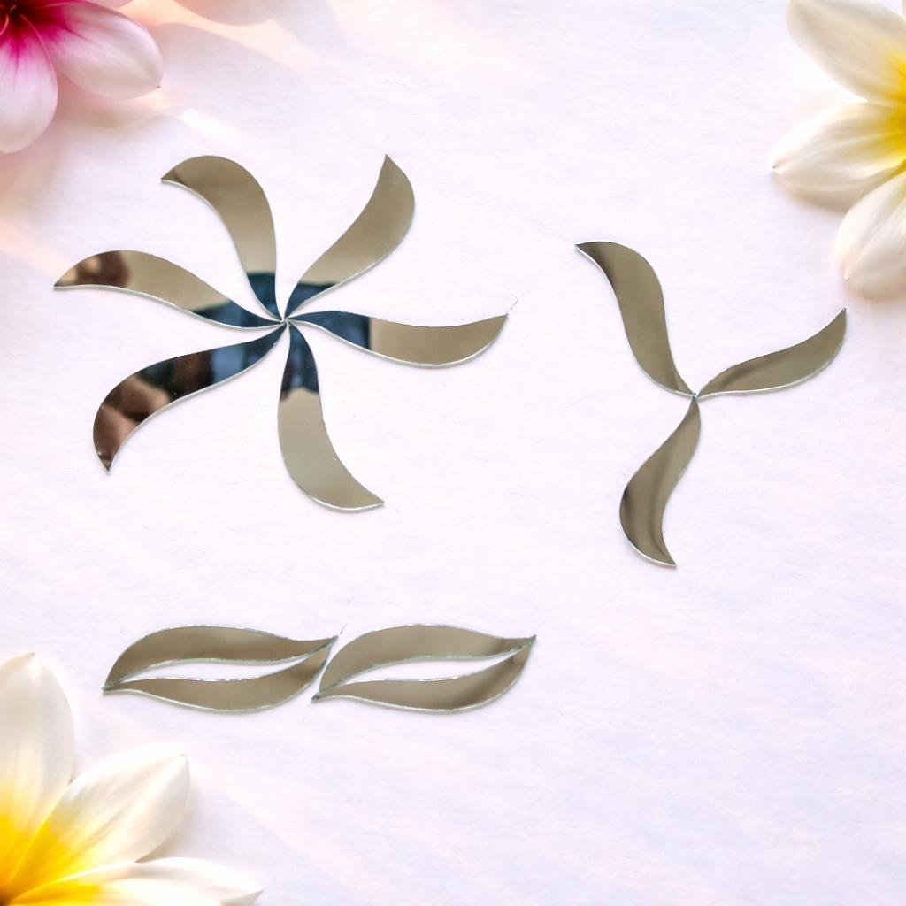 Curved Wave Petal Glass Mirror Pieces for Lippan Art-SF-7