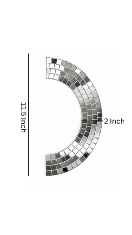 Flexible Wave Shape Mirror Strip on Transparent Sheet for DIY Wall & Home Decor--ST-26